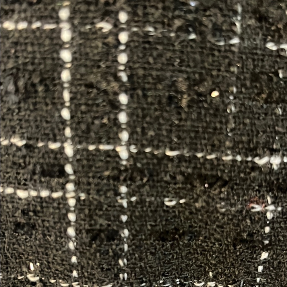 Zara Black and White Fitted Polo Button Down - Picture 4 of 7